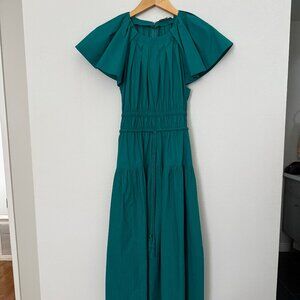 Ulla Johnson Teal Blue Green Darlene Midi Dress size 8